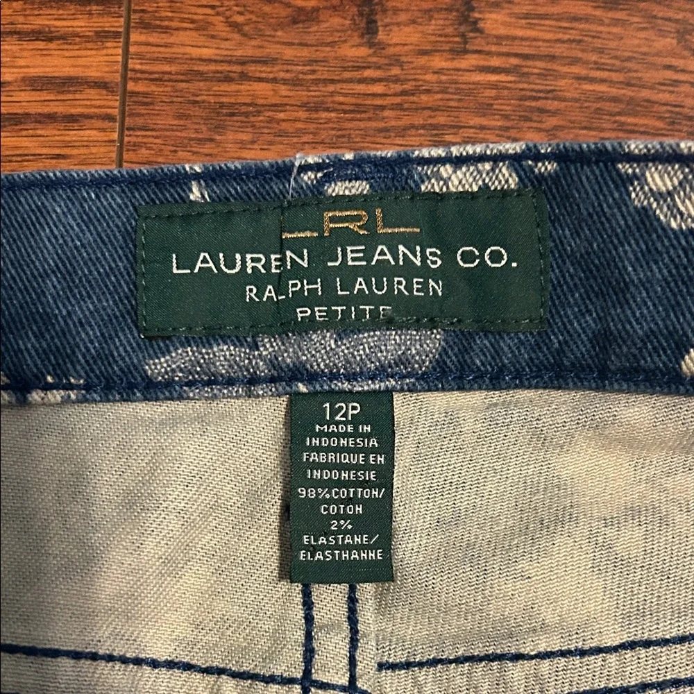 Lauren Ralph Lauren Blue Floral Women Jeans - Picture 2 of 3
